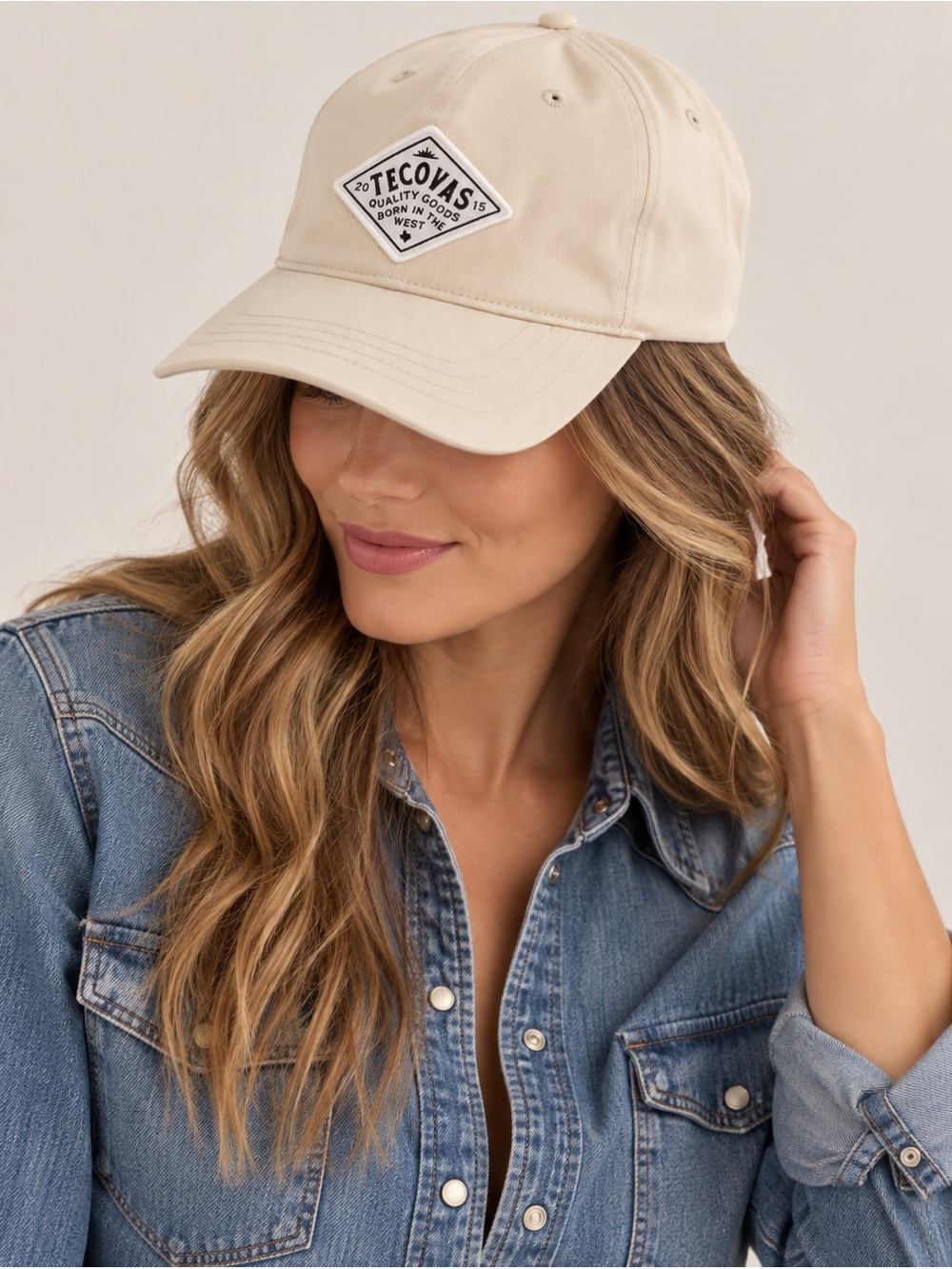 Tecovas Quality Goods Logo Patch Snapback Hat – Cream - Unisex